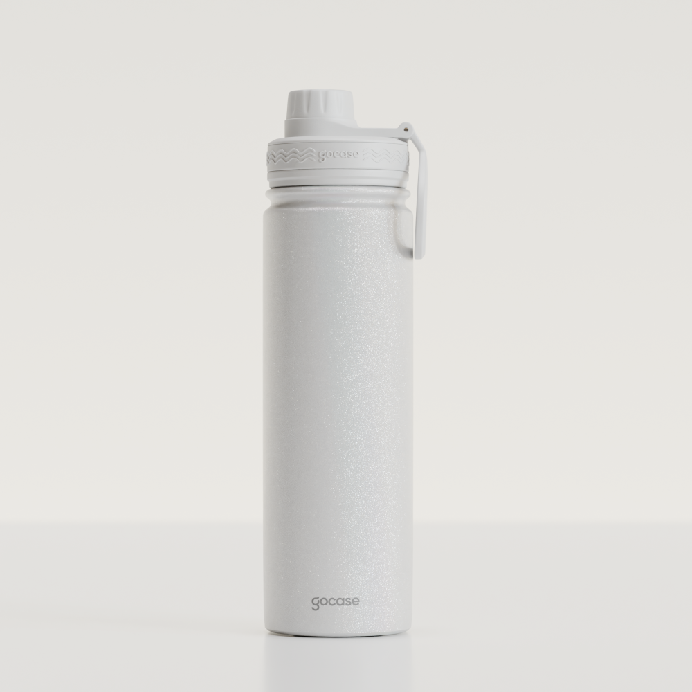 Garrafa Fresh 650ml Glitter - Branco
