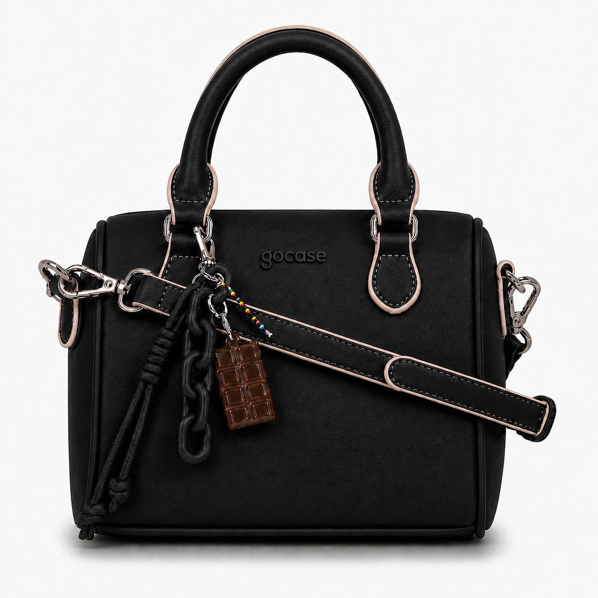 Bolsa Box - Preto com off white