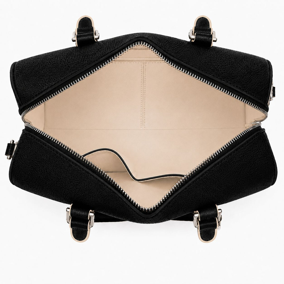 Bolsa Box - Preto com off white