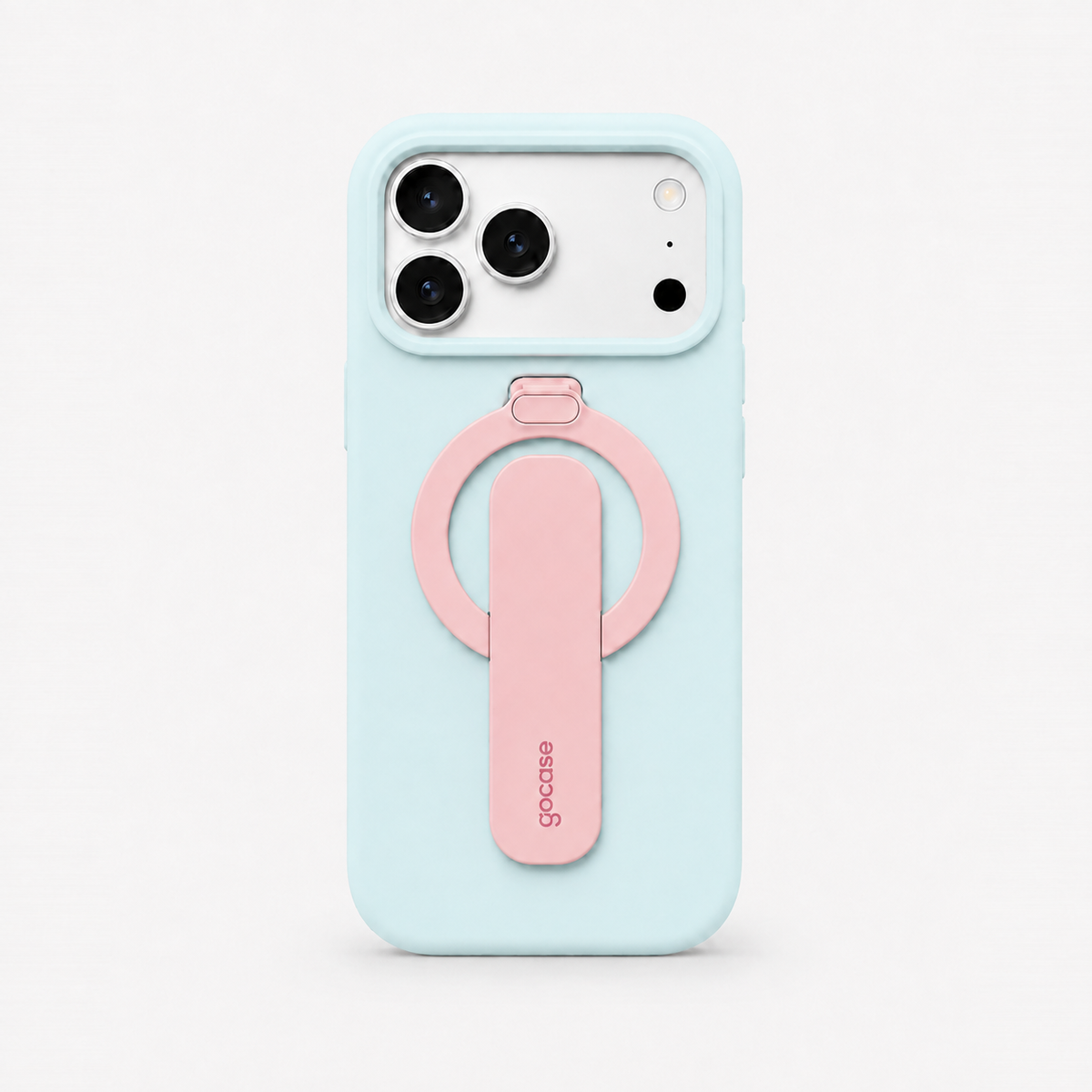 Case Flex Stand Azul Claro + Rosa Claro