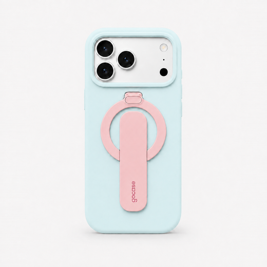 Case Flex Stand - Azul Claro + Rosa Claro