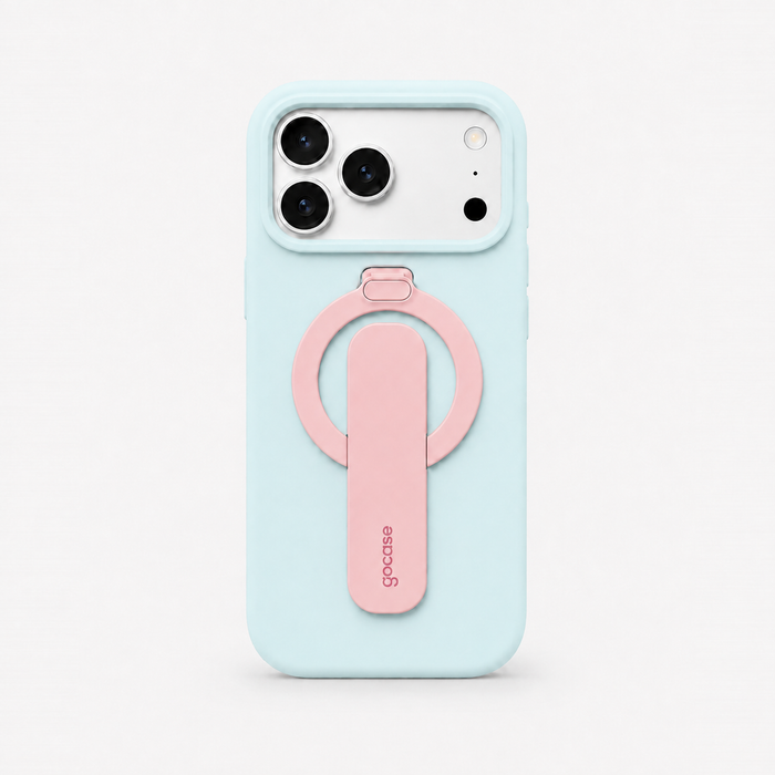 Case Flex Stand Azul Claro + Rosa Claro