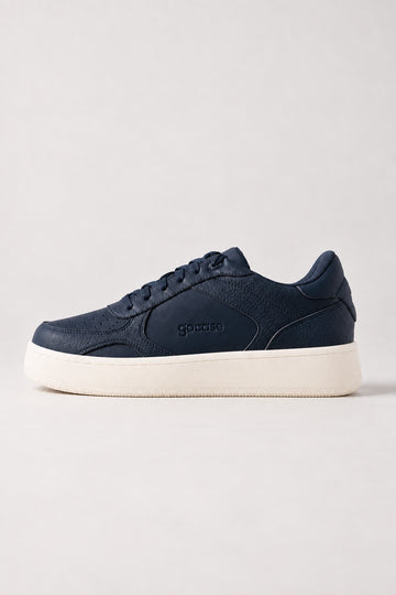 Tênis Aura Azul Marinho + Off White - perfil lateral