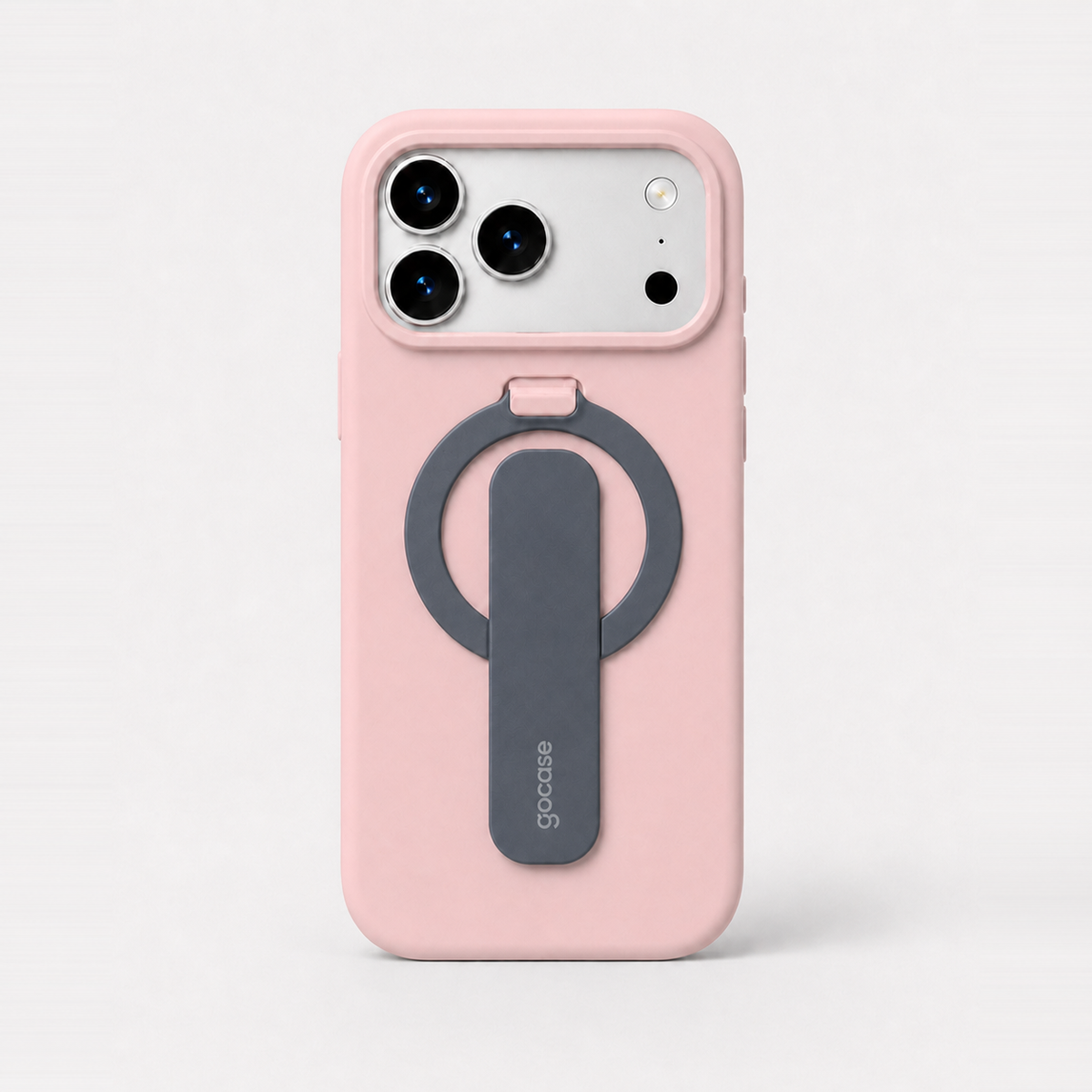 Case Flex Stand Chumbo + Rosa Claro