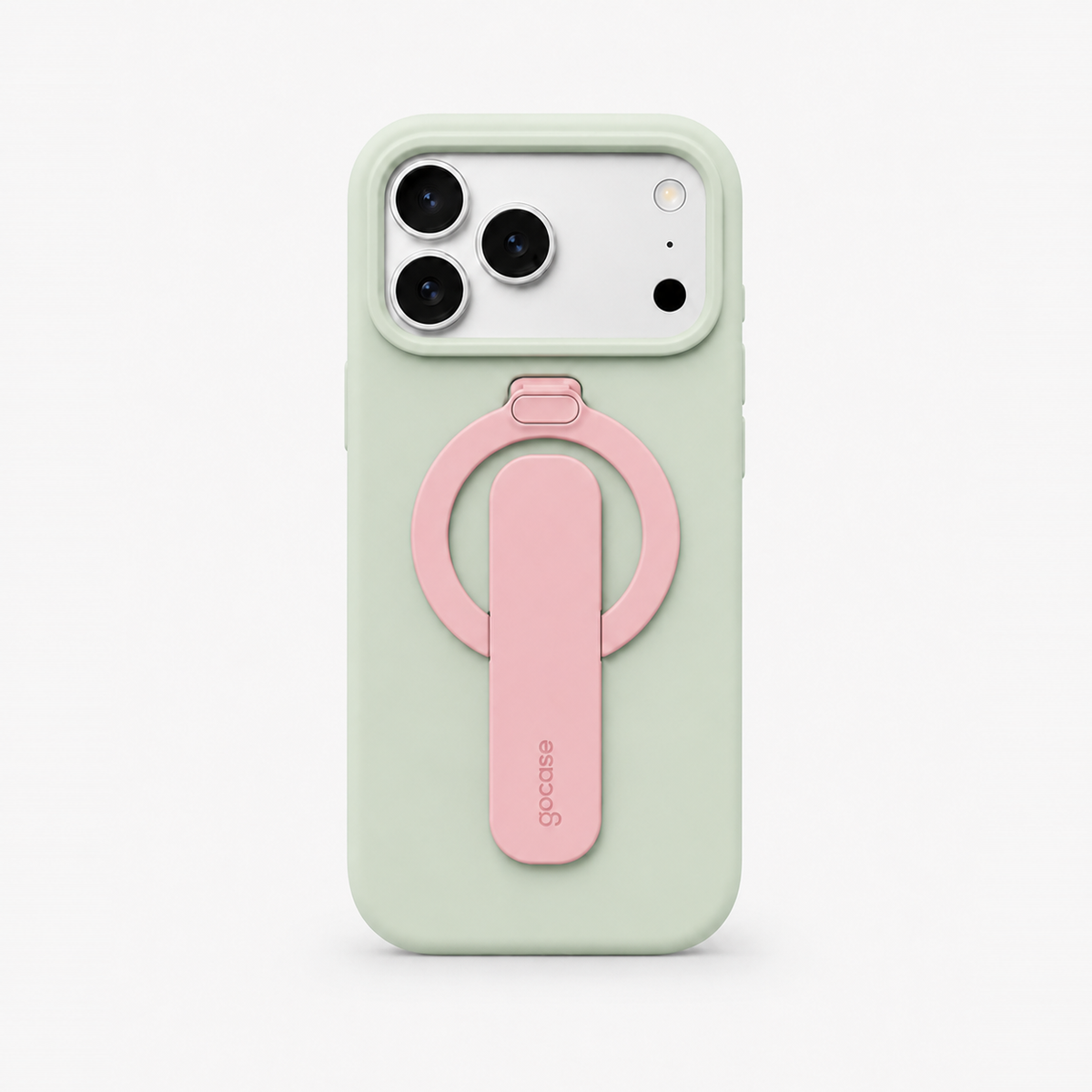 Case Flex Stand Rosa Claro + Verde Claro