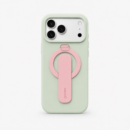 Case Flex Stand - Rosa Claro + Verde Claro