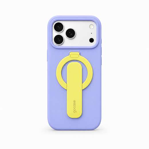 Case Flex Stand - Lilás + Amarelo