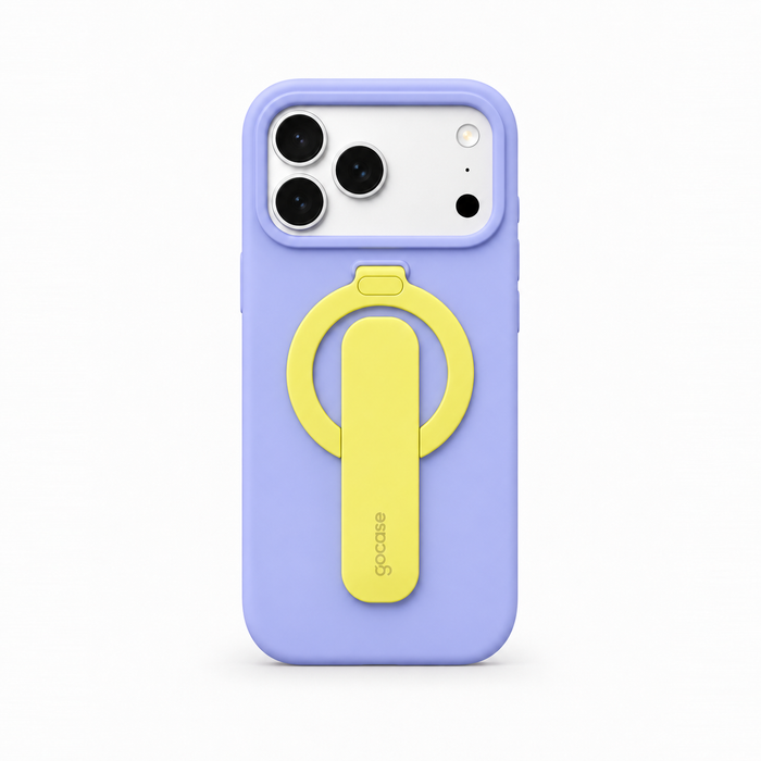 Case Flex Stand Lilás + Amarelo