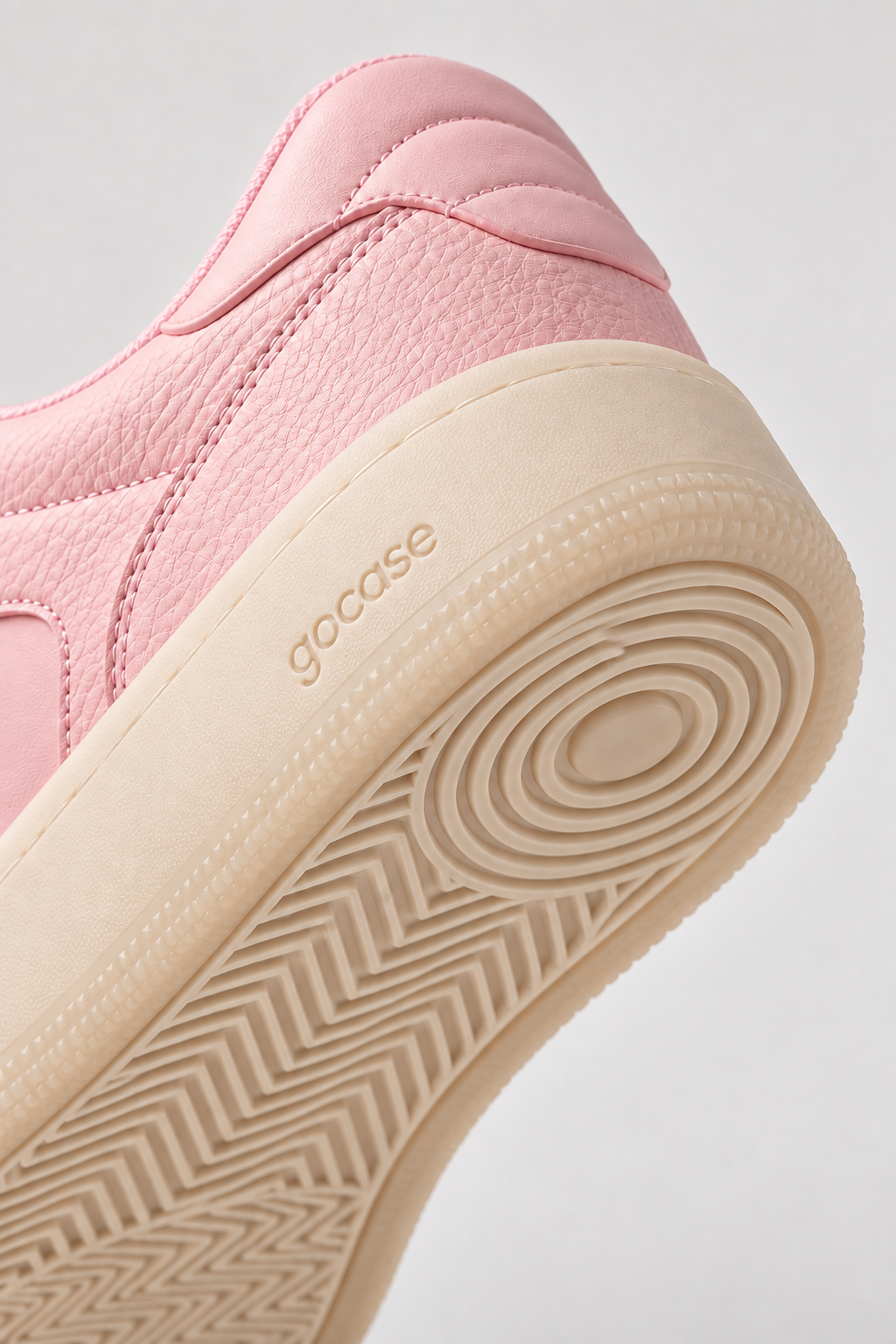 Tênis Aura Rosa + Bege - macro calcanhar e solado