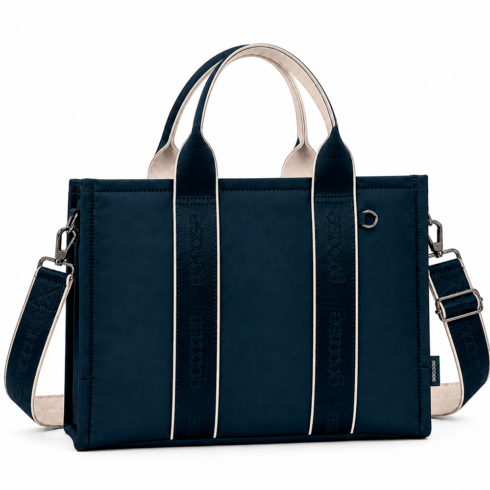 Tote Pop Midi - Azul Marinho/Off