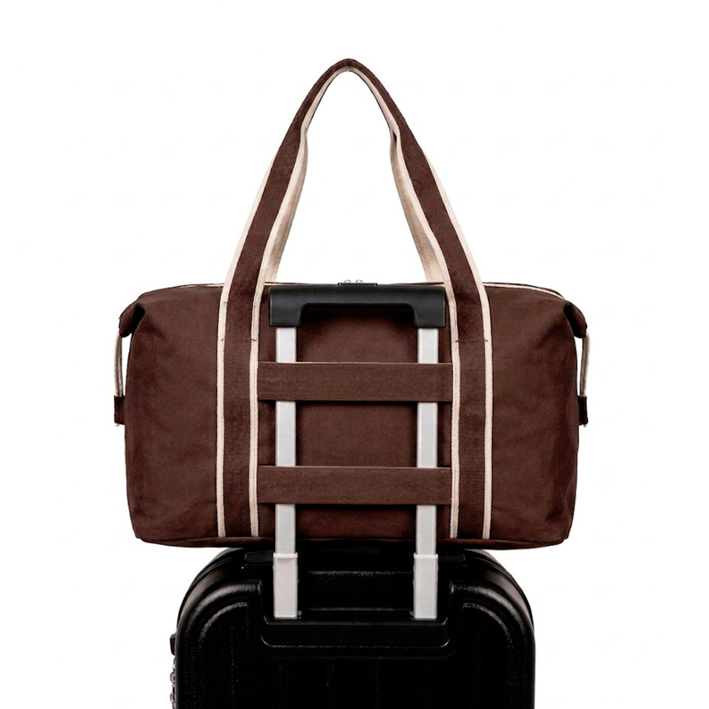 Bolsa Moove Marrom e Off - acabamento