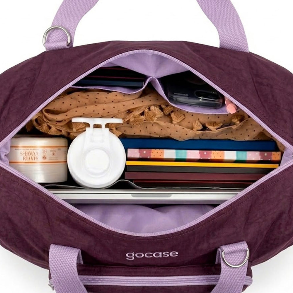 Bolsa Moove Uva e Lilás - uso