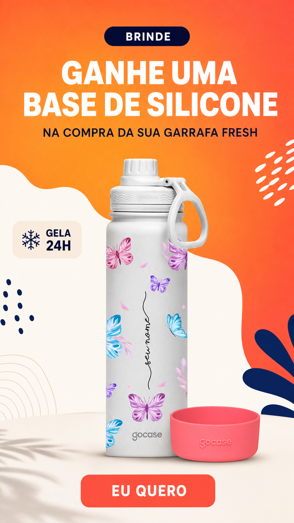 Banner promocional de garrafas